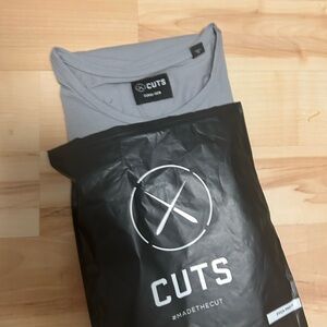 Men's CUTS grey Curve Hem